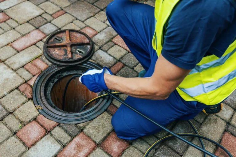 service worker cleaning blocked sewer line with hydro jetting Health Risks in Sewage Cleanup