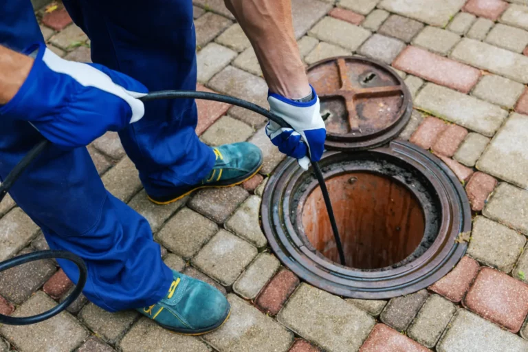Gear Vital for Sewage Cleanup: Witness effective sewer cleaning service with our skilled workers using hydro jetting for clogged drainage.